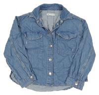 Modrá riflová lehká crop bunda Zara