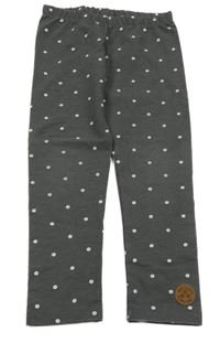 Tmavošedé květované legíny Topolino