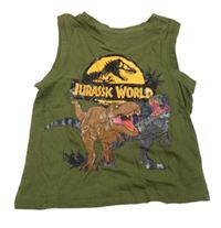Khaki tílko s potiskem - Jurský svět 