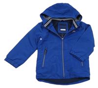 Safírová šusťáková lehce zateplená bunda s kapucí Urban