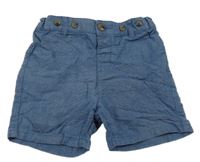 Tmavomodré melírované plátěné kraťasy Lc waikiki