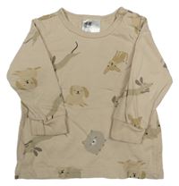 Béžové triko se zvířátky H&M