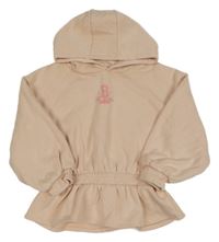 Světlerůžová mikina s nápisem a kapucí River Island
