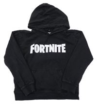 Černá mikina s kapucí - Fortnite 