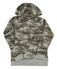 Šedá army mikina s kapucí M&Co.