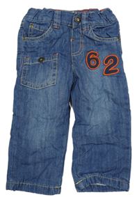 Modré podšité rifle s písmenkem Tom Tailor