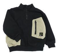 Černo-béžová mikina Zara