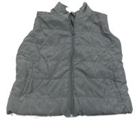 Šedá šusťáková zateplená vesta 