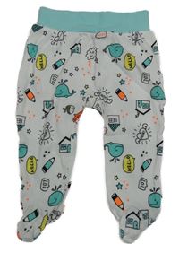 Bílo-mátové polodupky s obrázky Pepco