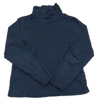 Tmavomodré triko s rolákem 