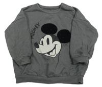 Šedá oversize mikina s Mickeym George 