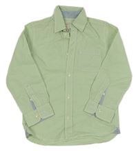 Světlezeleno-bílá kostičkovaná košile H&M