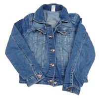 Modrá riflová crop bunda H&M