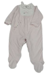 Světlerůžový sametový overal s límečkem Cocco