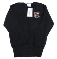 Nové - Černý svetr s výšivkou Performa