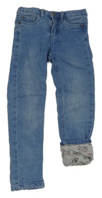 Modré podšité slim fit rifle Lupilu