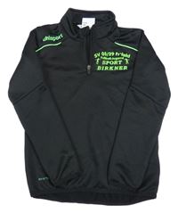 Černá sportovní mikina s nápisem a rolákem Uhlsport