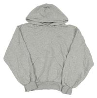 Šedá melírovaná mikina s klokankou a kapucí H&M