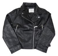 Černý koženkový podšitý crop křivák Primark
