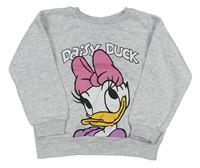 Světlešedá melírovaná oversize mikina s Daisy PRIMARK