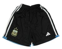 Černo-bílo-modré sportovní fotbalové kraťasy Afa zn. Adidas