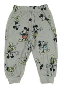Světlešedé melírované sametové tepláky s Mickey PRIMARK