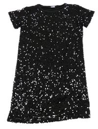 Černé tylové flitrové šaty Page one young