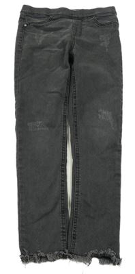 Tmavošedé riflové džegíny ošoupaného vzhledu Denim Co.