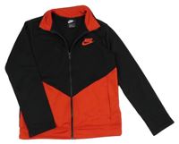 Černo-červená propínací sportovní mikina s logem Nike