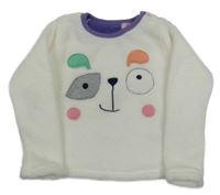 Bílo-fialová plyšová pyžamová mikina s pejskem early days