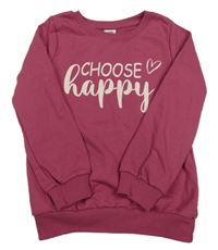 Světlevínová mikina s nápisy a srdíčkem Kiki&Koko