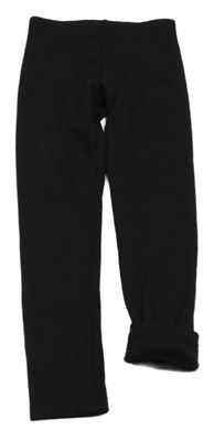 Černé teplákové zateplené legíny 