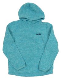 Tyrkysová melírovaná fleecová funkční mikina s logem a kapucí Peter Storm