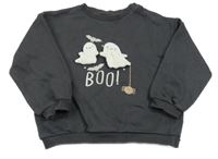 Tmavošedá oversize mikina 3D duchy F&F