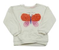 Bílá mikina s motýlkem Tu