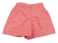 Korálové plátěné kraťasy Vertbaudet