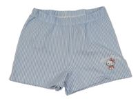 Modro-bílé pruhované kraťasy s Kitty PRIMARK