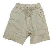Smetanové chino plátěné kraťasy ZARA