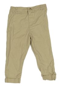 Béžové chino plátěné kalhoty F&F