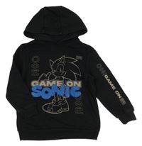 Černá mikina se Sonicem a kapucí George