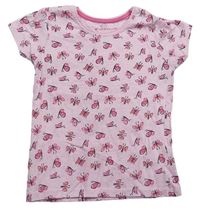Růžové tričko s motýlky Primark