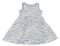 Bílo-modré pruhované bavlněné šaty Nutmeg