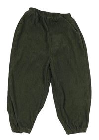 Khaki žebrované kalhoty Shein