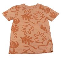 Oranžové tričko s listy Primark