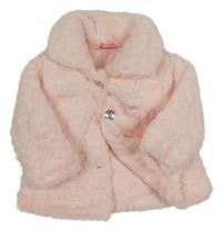 Světlerůžový kožešinový zateplený kabátek 