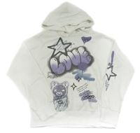 Smetanová mikina s nápisem a kapucí H&M