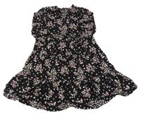 Černé květované lehké šaty Y.F.K.