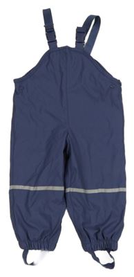 Tmavomodré nepromokavé zateplené laclové kalhoty Lupilu