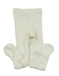 Smetanové punčocháče s mašlemi H&M