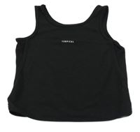 Černý crop top s nápisem Zeeman